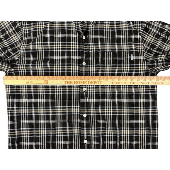 Carhartt Men Brown Plaid Short Sleeve Button Up Shirt Sz L - Picture 3 of 6